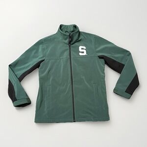Nike Michigan State Spartans Black Green Full-Zip Warm-Up Jacket‎ Size S/M